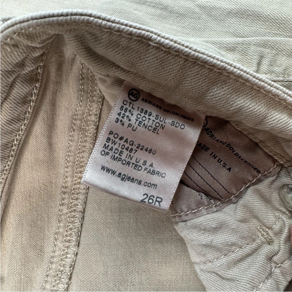 AG Adriano Goldschmied The Legging Ankle Super Skinny‎ Jeans Beige Size 26R - Picture 10 of 10